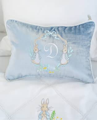 Personalized Peter Rabbit Velvet Pillow