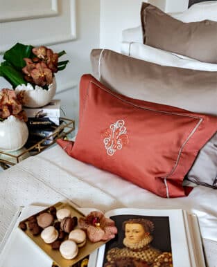 Royal Monogram Embroidered Pillow